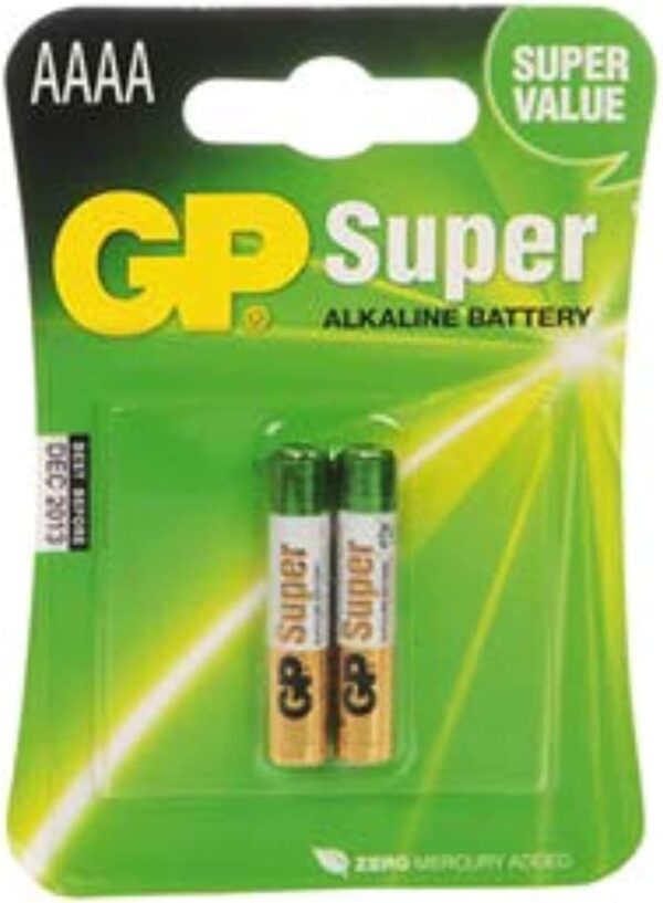 بطاريات AAA Super Alkaline من GP 25a-c2 - عبوة من 2 احصل على أداء عالي لبطاريات AAA Super Alkaline من GP 25a-c2 - عبوة من 2. توفر طاقة قوية وتدوم طويلًا. احصل عليها الآن!