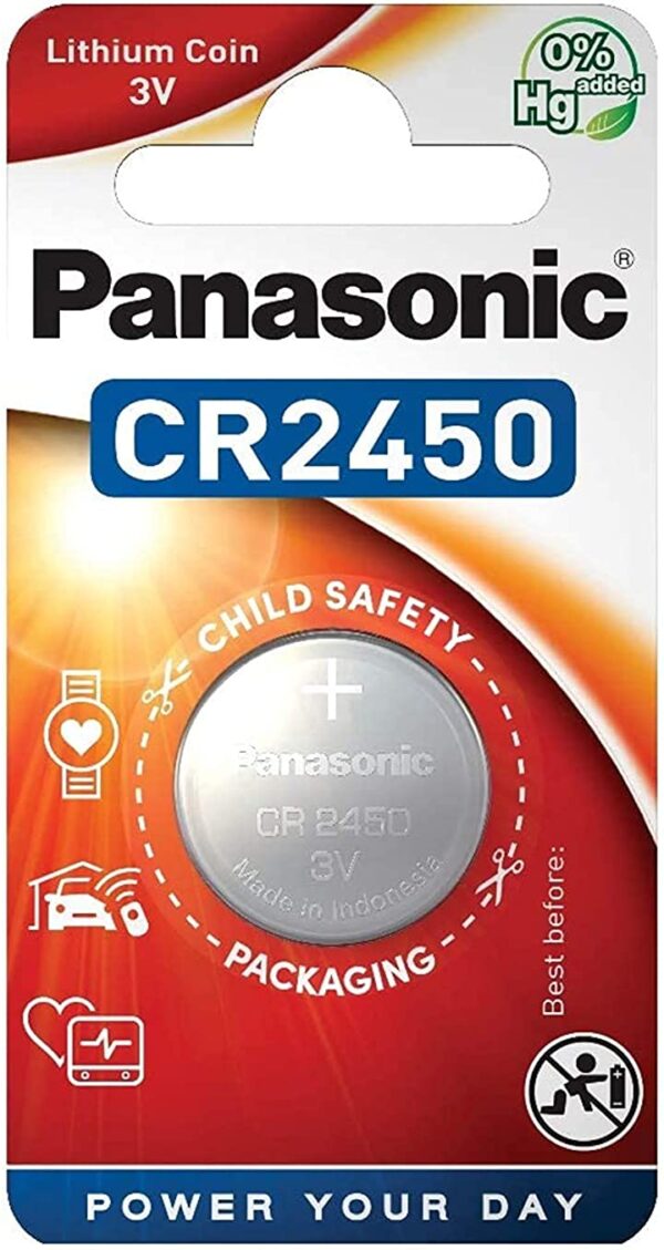 بطارية متعددة الاستخدام من باناسونيك - CR2450 احصل على بطارية متعددة الاستخدام من باناسونيك CR2450 ذات جودة عالية لتشغيل أجهزتك بكفاءة عالية. اطلبها الآن!