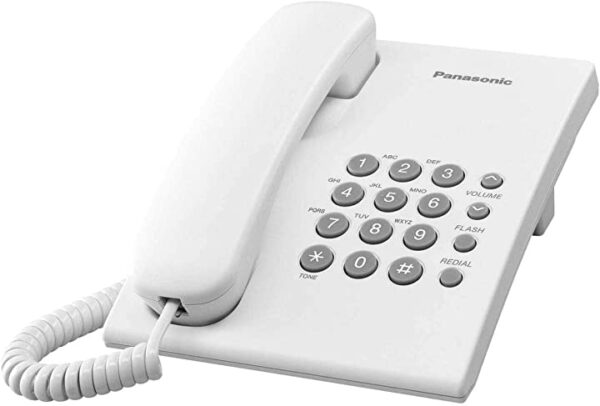 هاتف سلكي باناسونيك KS-TS500 لون ابيض احصل على هاتف سلكي باناسونيك KS-TS500 باللون الأبيض لتجربة اتصال فعالة وسهلة. اطلب الآن واستمتع بالأداء الممتاز!
