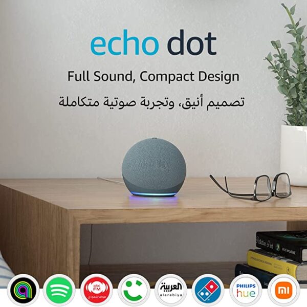 Echo Dot (الجيل الرابع) سماعة ذكية مزودة بـ Alexa (باللغتين العربية أو الإنجليزية) أزرق اشتري اونلاين بأفضل الاسعارEcho Dot (الجيل الرابع) سماعة ذكية مزودة بـ Alexa (باللغتين العربية أو الإنجليزية) أزرق✓ شحن سريع و مجاني✓ ارجاع مجاني✓ الدفع عند