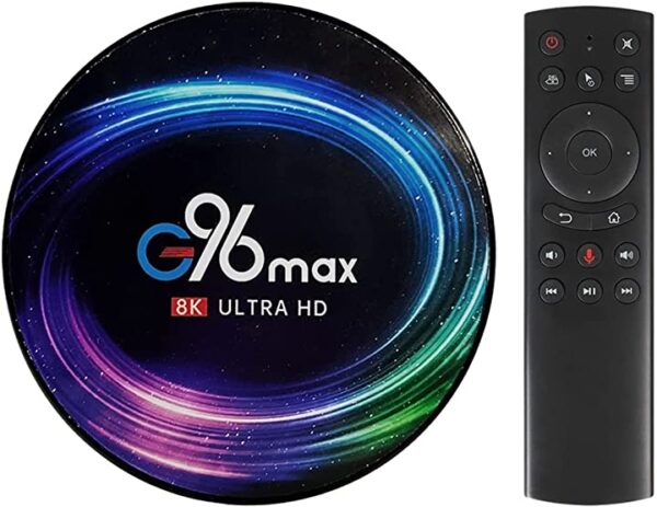 G96 MAX أندرويد 11.0 TV Box، 4 جيجابايت رام 64 ROM S905X4 مع واي فاي مزدوج الجيل الخامس 2.4G/G يدعم H.265/3D/8K الترا HD/BT 4.0/HDMI 2.0 صندوق تلفزيون ذكي (4 جيجابايت رام + 64 روم) صندوق تلفزيون ذكي G96 MAX يعمل بنظام أندرويد 11.0، بسعة 4 جيجابايت رام و 64 روم، مع واي فاي مزدوج الجيل الخامس، يدعم H.265/3D/8K الترا HD/BT 4.0/HDMI 2.0.