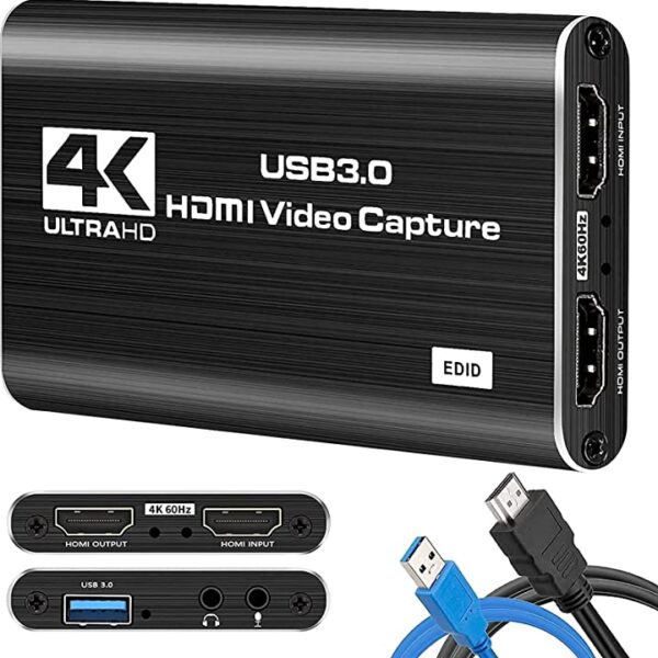 بطاقة كابشر محمولة لالتقاط الفيديو والصوت 4K USB 3.0 1080P HDMI بسرعة 60 اطارا في الثانية، محول كابشر للالعاب والبث المباشر والعروض التعليمية واجهزة العاب PS4 XBOX اشتري اونلاين بأفضل الاسعاربطاقة كابشر محمولة لالتقاط الفيديو والصوت 4K USB 3.0 1080P HDMI بسرعة 60 اطارا في الثانية، محول كابشر للالعاب والبث المباشر والعروض التعليمية واجهزة العاب PS4 XBOX✓ شحن سريع و مجاني✓ ارجاع مجاني✓ الدفع عند