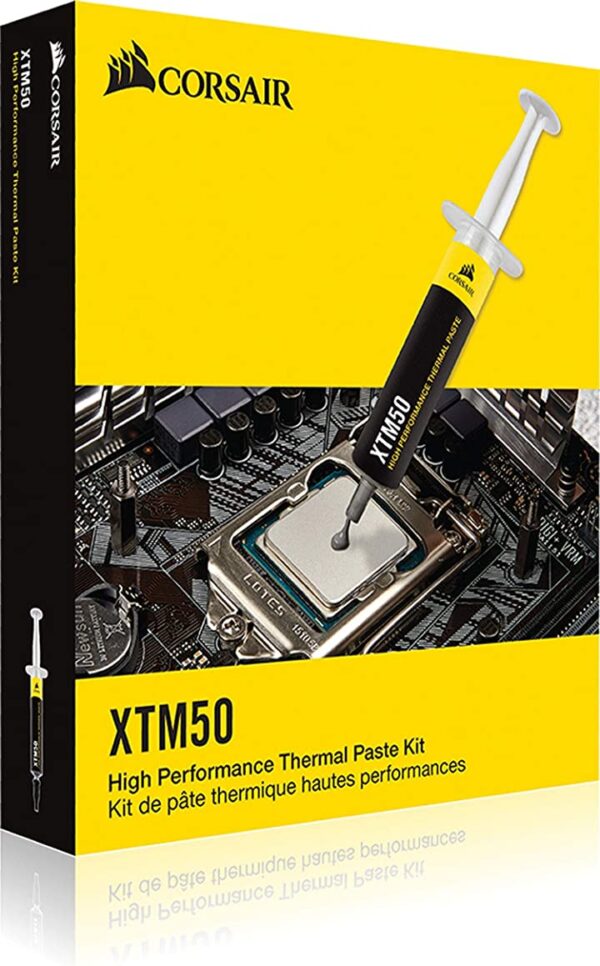 معجون حراري عالي الاداء من كورساير، موديل XTM50، مركب حراري لوحدة معالجة الرسومات الجرافيكية/ وحدة المعالجة المركزية، 5 غرامات احصل على أداء حراري عالي مع معجون حراري XTM50 من Corsair. مركب حراري لوحدة المعالجة المركزية والرسومات بخمس غرامات فقط.